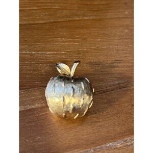 Vintage Napier Apple Pin  goldtone signed